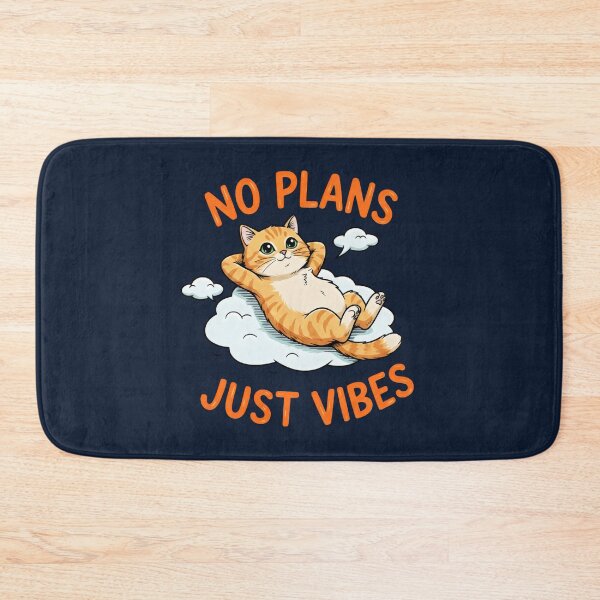 Item preview, No Plans Just Vibes Cute Relaxed Orange Cat designed and sold by Dakson Design - Fantasy Art.