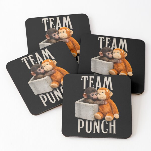 Artikelvorschau, Team Punch Babyaffe und orange Plüschtier in Betonblockkunst entworfen und verkauft von NgumohaLanke.