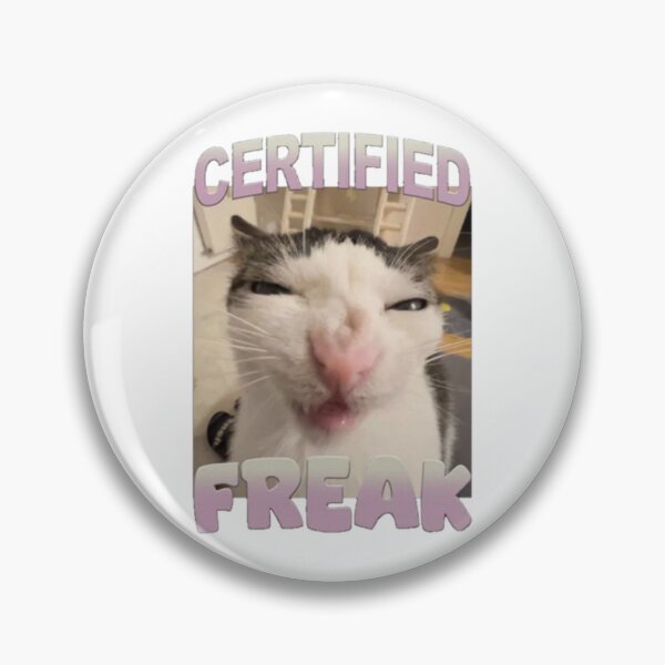 Item preview, certified freak - funny crunchy cat luna meme design designed and sold by JinxyArtistry.