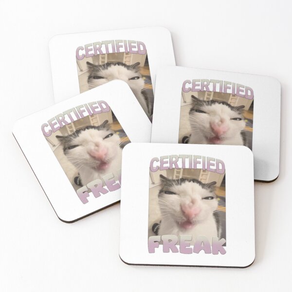 Item preview, certified freak - funny crunchy cat luna meme design designed and sold by JinxyArtistry.