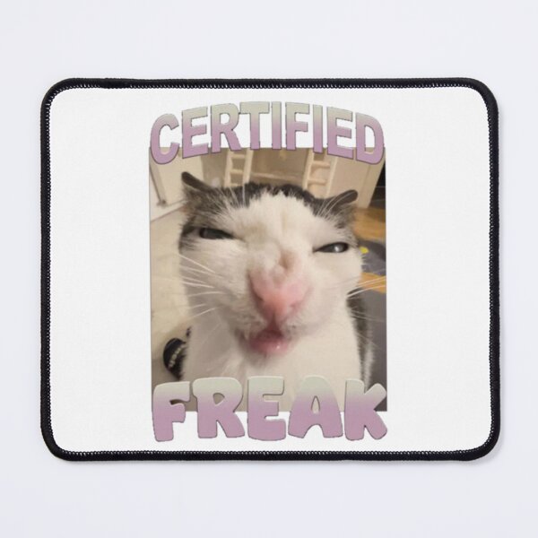 Item preview, certified freak - funny crunchy cat luna meme design designed and sold by JinxyArtistry.