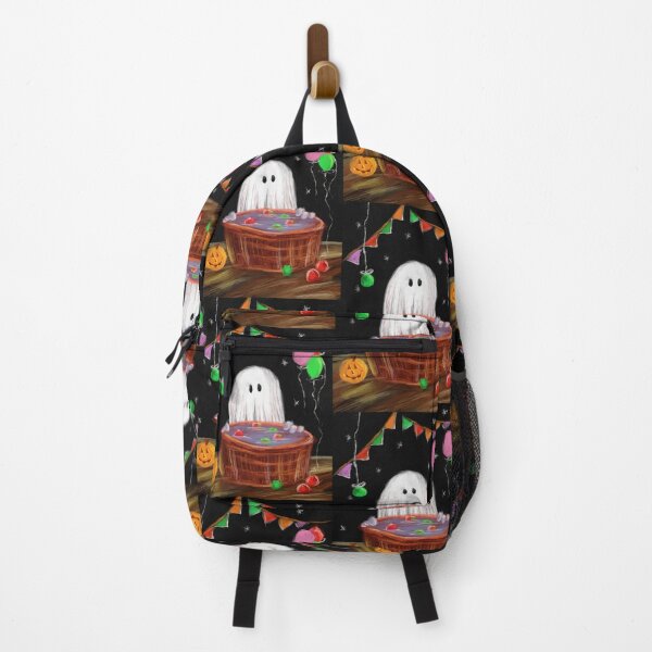Item preview, Little Ghost Bobbing for Apples - Halloween Party Night designed and sold by ArtbyPriscilla.