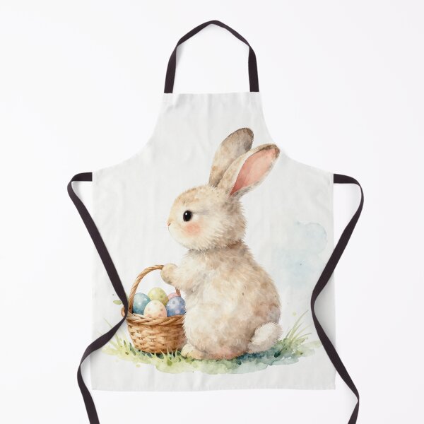 Item preview, Cute Watercolor Bunny with Easter Eggs – Soft Pastel Illustration designed and sold by myforestfog.