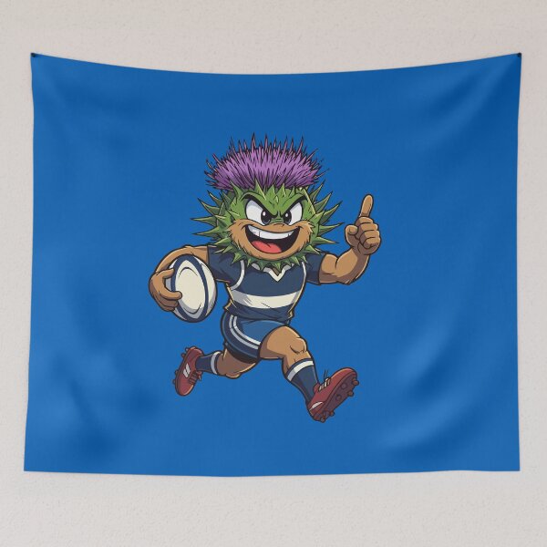 Item preview, Spiky Sprint Scottish Thistle Rugby Mascot designed and sold by taiche.