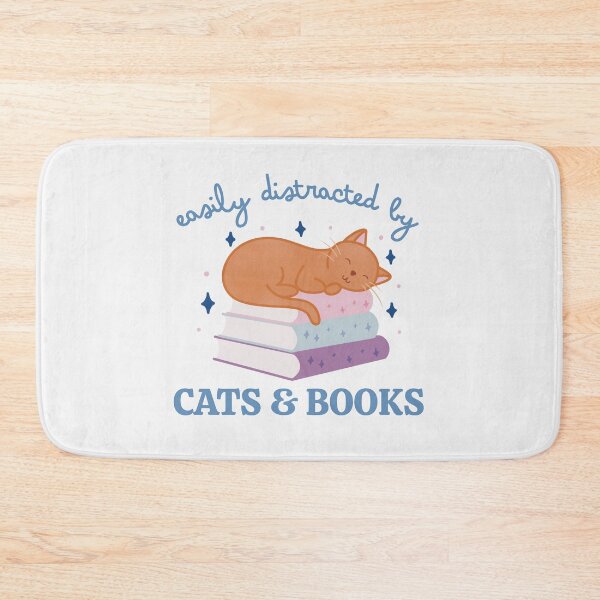 Item preview, Easily Distracted By Cats And Books Cute Bookish Orange Cat designed and sold by winterpumpkin.