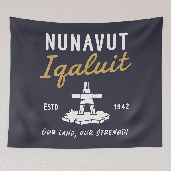 Item preview, Iqaluit Nunavut Canada Inukshuk Pride Motto  designed and sold by HowToCanadian.