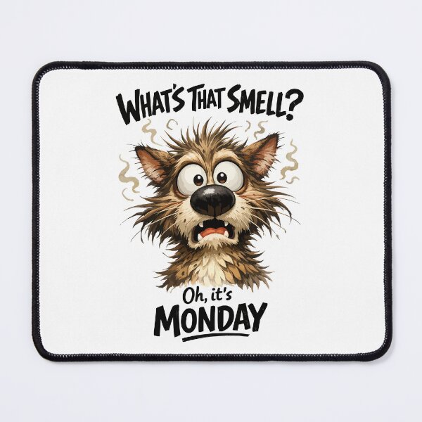 Item preview, What's That Smell? Oh, It’s Monday – Funny Messy Wolf Sticker designed and sold by FamaPod.