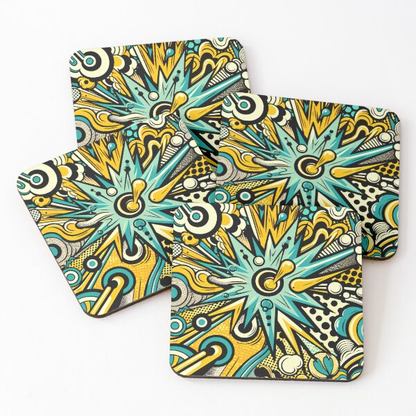 Item preview, Retro Comic Pattern designed and sold by RockBeeDesigns.