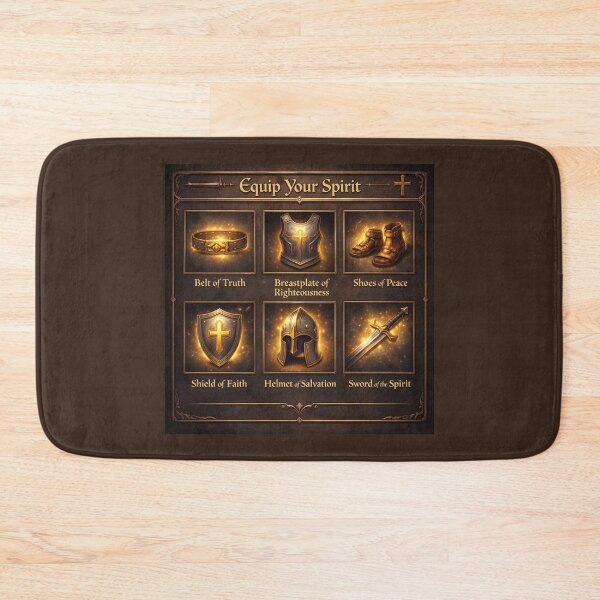 Item preview, Equip Your Spirit – Armor of God Ephesians 6 Christian Wall Art designed and sold by astersgraphics.
