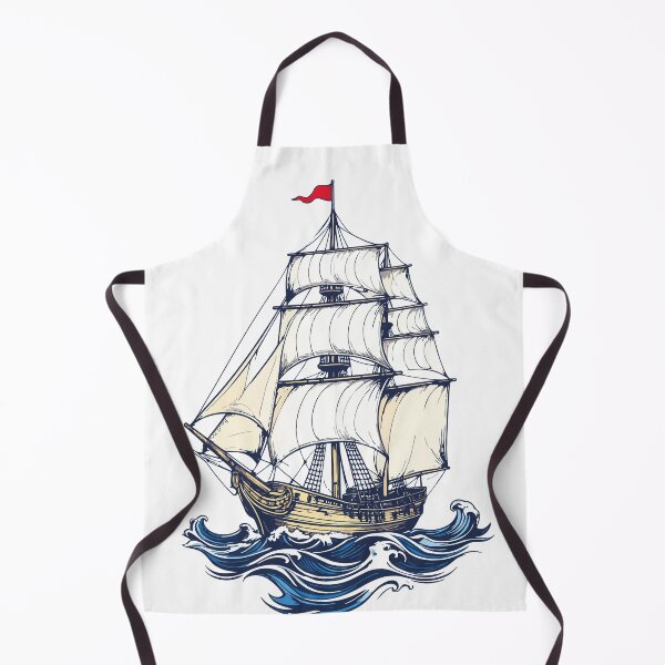 Item preview, Vintage Sailing Ship – Nautical Adventure Illustration designed and sold by sorryNOTsorry.brand.