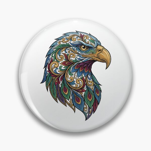 Item preview, Eagle face in tattoo style  designed and sold by Infinite Art Lab.
