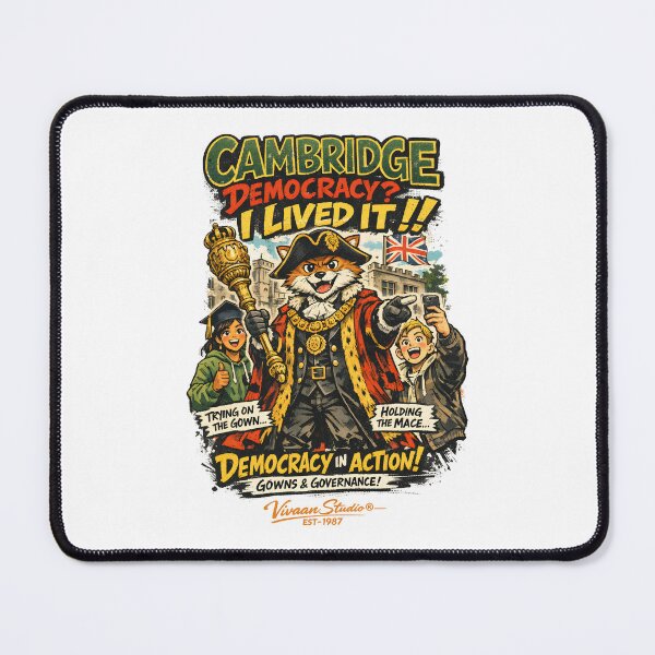Item preview, Cambridge Fox Democracy in Action Retro Mascot Art - Vintage British Academic Gowns and Governance Streetwear Graphic - Classic UK University Heritage Illustration designed and sold by Vivaan Studio.