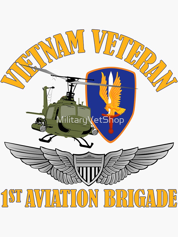 1st Aviation UH-1 Gunship Pilot Wings by MilitaryVetShop