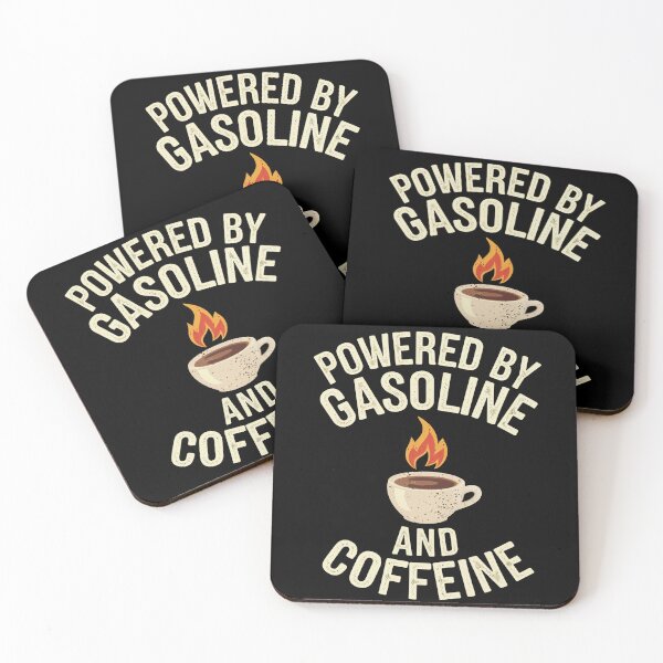 Item preview, Powered By Gasoline And Coffeine Funny Gifts For Car Lovers and Coffee designed and sold by SkymarArt.