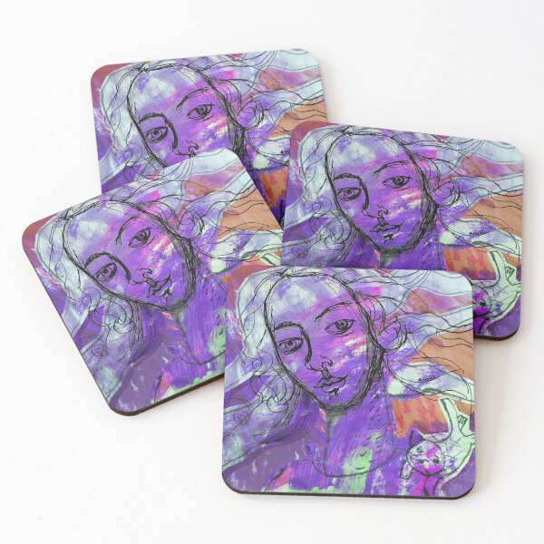 Item preview, Botticellian Virgo Venus and Cat (Drawing by ACCI) designed and sold by VanyssaGraphics.