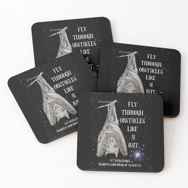 Item preview, Fly Through Obstacles Like A Bat - Dark Celestial Gothic Motivational Art designed and sold by Ratneshwari Arts.
