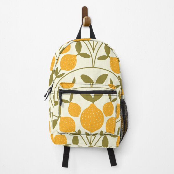 Item preview, Mediterranean Botanical Lemons on green scallop shapes designed and sold by Yasminepatterns .