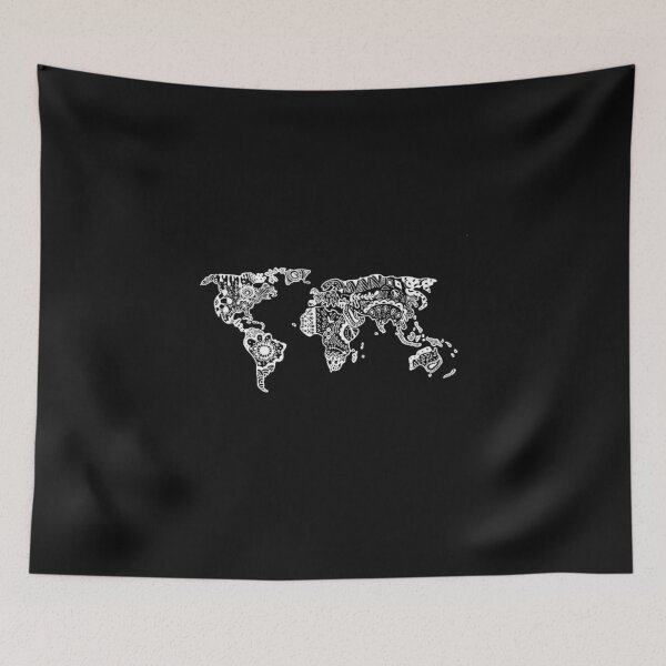 Item preview, World map mandala pattern designed and sold by SundB.