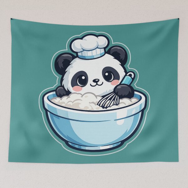 Item preview, Baking in a Teacup Kawaii Sticker designed and sold by Iail Ioa.