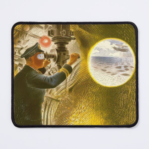 Item preview, Commander of a submarine looking through a periscope - Magic Realism - Eric Ravilious designed and sold by nebelimr.