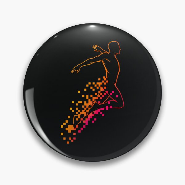 Item preview, Running Fitness Digital Pixelated Art designed and sold by SplashTastic.
