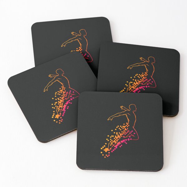 Item preview, Running Fitness Digital Pixelated Art designed and sold by SplashTastic.