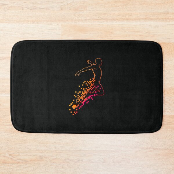 Item preview, Running Fitness Digital Pixelated Art designed and sold by SplashTastic.
