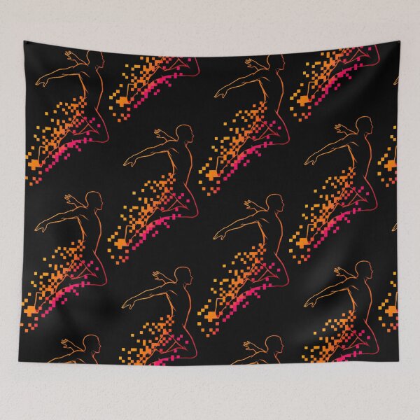 Item preview, Running Fitness Digital Pixelated Art designed and sold by SplashTastic.