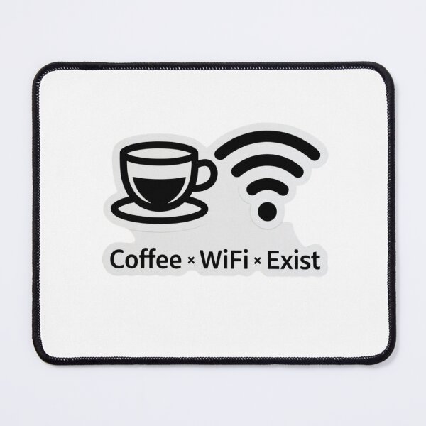 Item preview, Coffee WiFi Exist Funny Remote Work Sticker Minimal Work From Home Humor designed and sold by ZYNORAworld.