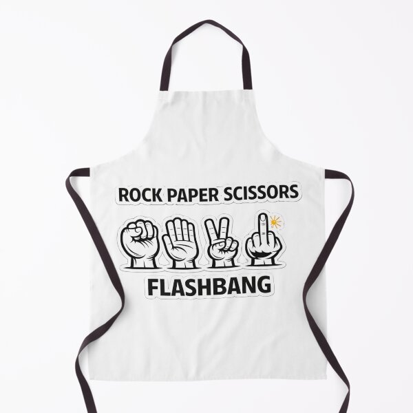 Item preview, Rock Paper Scissors Flashbang — Funny Gamer Humor Minimalist Shirt designed and sold by VibeOffline Studio.