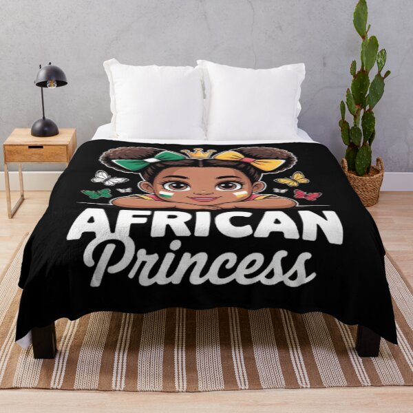 Item preview, African Princess Girl Nigeria and Zimbabwe Flag Mix Heritage Cute African designed and sold by BHMARTS.