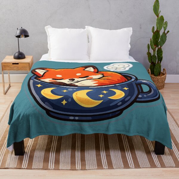 Item preview, Sleepy Fox with Coffee designed and sold by Iail Ioa.