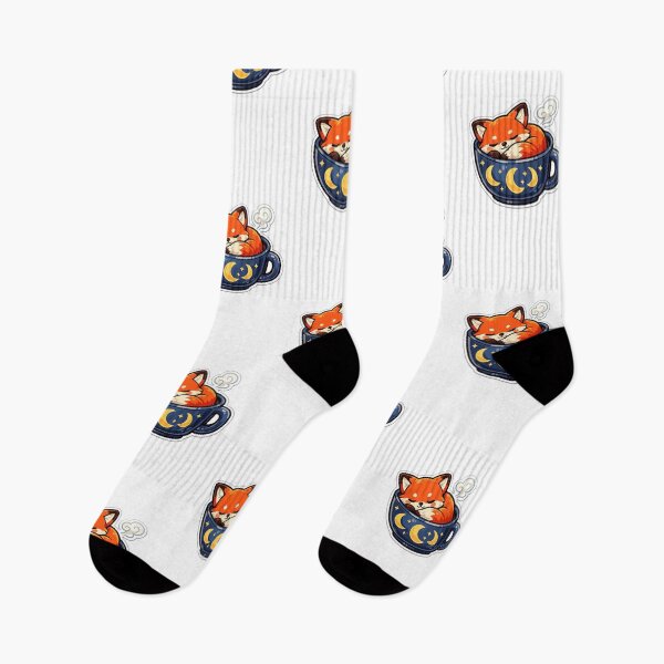 Item preview, Sleepy Fox with Coffee designed and sold by Iail Ioa.