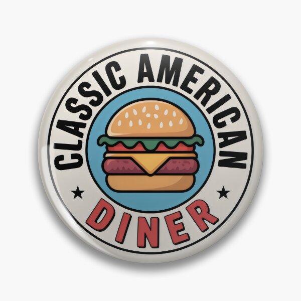 Item preview, Classic American Diner Foodie Retro Logo designed and sold by SplashTastic.