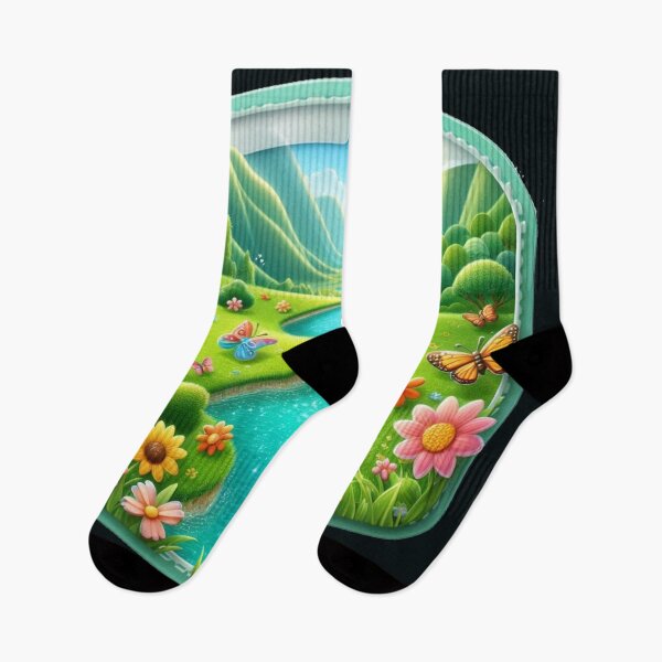 Item preview,  Soča Valley Emerald River – Cute 3D Nature Label with Slovenia Flag   designed and sold by PaintMeWorld.