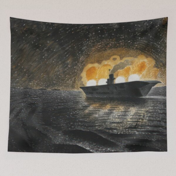 Item preview, HMS Ark Royal in Action - 1940  - Eric Ravilious  designed and sold by nebelimr.
