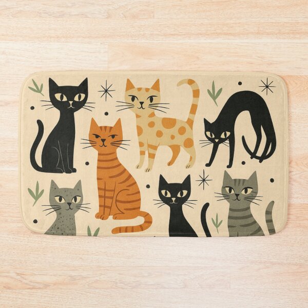 Item preview, Retro Vintage 1950s Cat Pattern designed and sold by tonymagnerart.