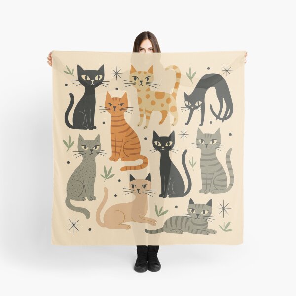 Item preview, Retro Vintage 1950s Cat Pattern designed and sold by tonymagnerart.