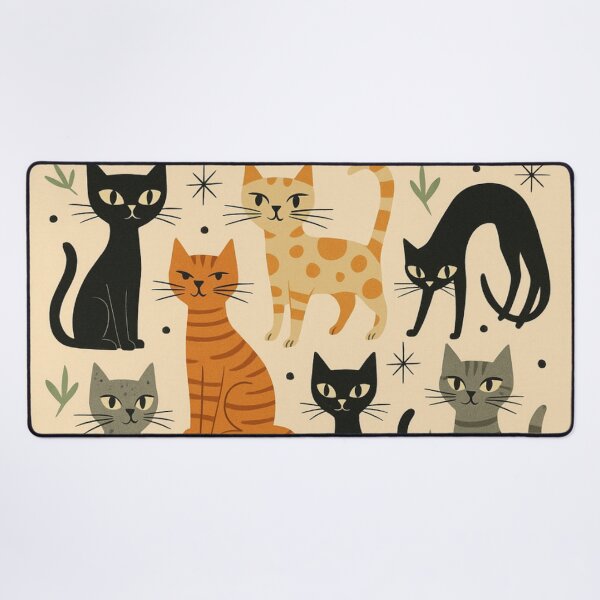 Item preview, Retro Vintage 1950s Cat Pattern designed and sold by tonymagnerart.