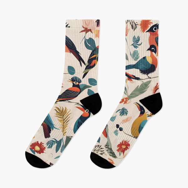 Item preview, Tropical Birds & Botanical Pattern – Vibrant Exotic Nature Illustration designed and sold by Kamzzi.