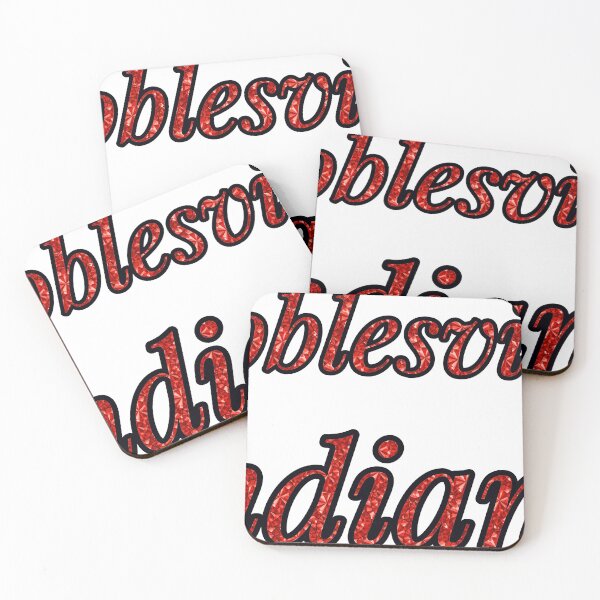 Item preview, Noblesville Indiana City Name With Red Rhinestone designed and sold by TheIconSmith.