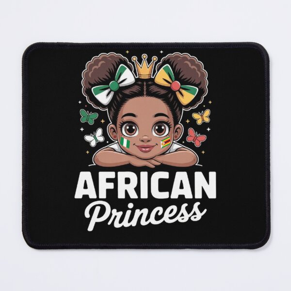 Item preview, African Princess Girl Nigeria and Zimbabwe Flag Mix Heritage Cute African designed and sold by BHMARTS.