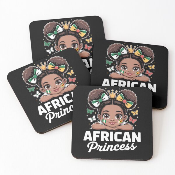 Item preview, African Princess Girl Nigeria and Zimbabwe Flag Mix Heritage Cute African designed and sold by BHMARTS.