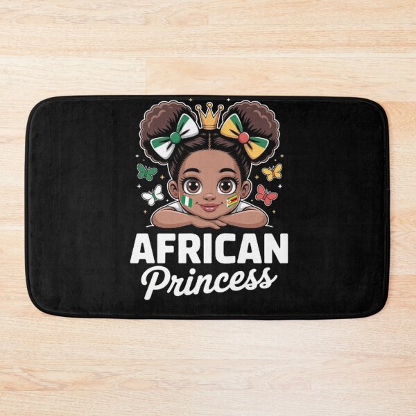 Item preview, African Princess Girl Nigeria and Zimbabwe Flag Mix Heritage Cute African designed and sold by BHMARTS.