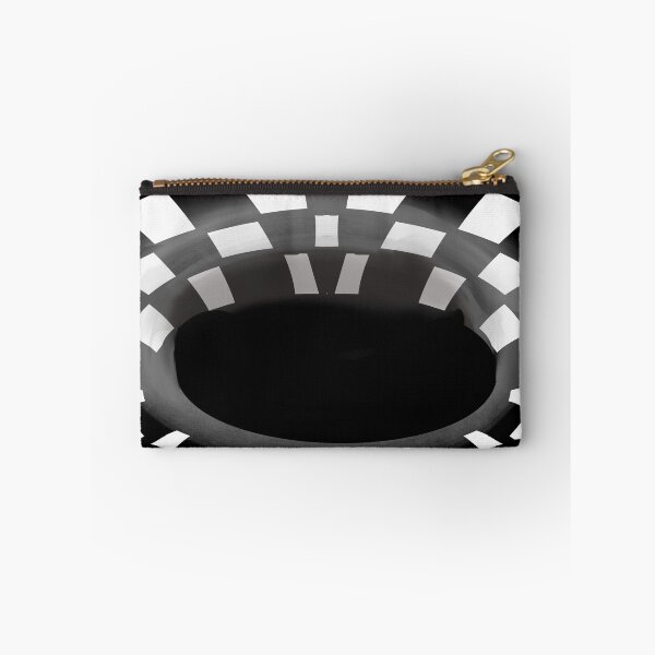 Item preview, 3D Optical Illusion Vortex Rug – Black and White Checkered Bottomless Hole in the floor effect for Living Room & Gamer Decor designed and sold by Artonmytee.
