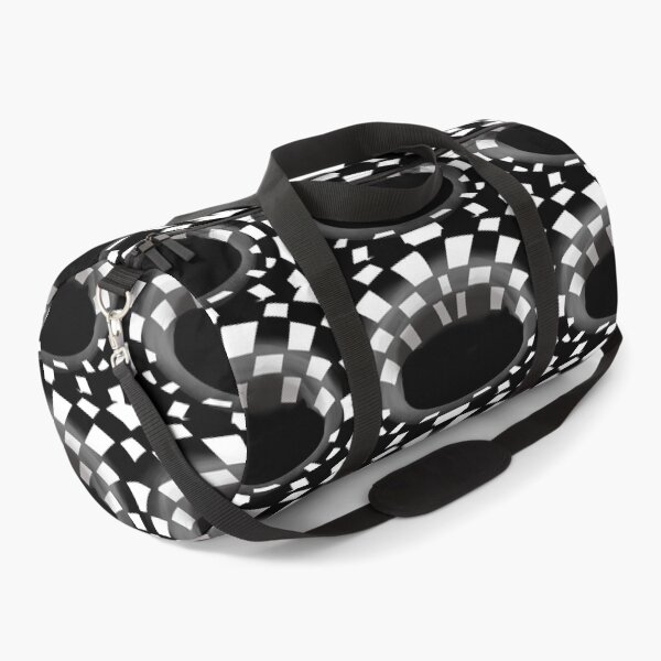 Item preview, 3D Optical Illusion Vortex Rug – Black and White Checkered Bottomless Hole in the floor effect for Living Room & Gamer Decor designed and sold by Artonmytee.
