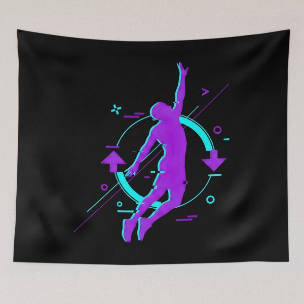 Item preview, Cyberpunk Glitch Basketball Player Retrowave designed and sold by SplashTastic.