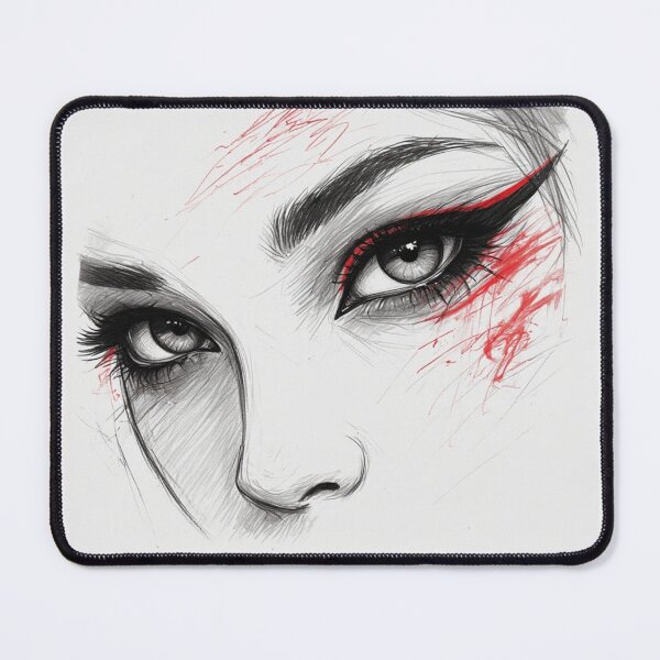 Item preview, Crimson Geisha Sketch Portrait designed and sold by TheDreamsMaker.