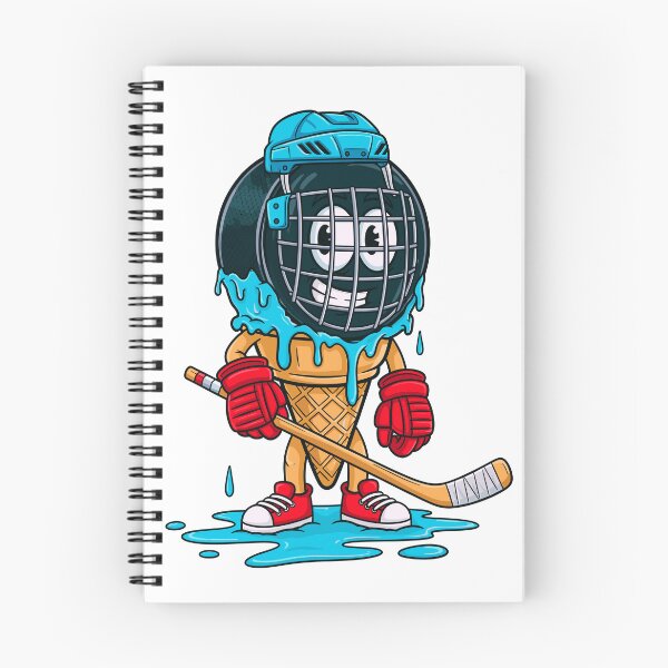 Item preview, Melting Ice Cream Hockey Mascot Cartoon Illustration designed and sold by designleon19.