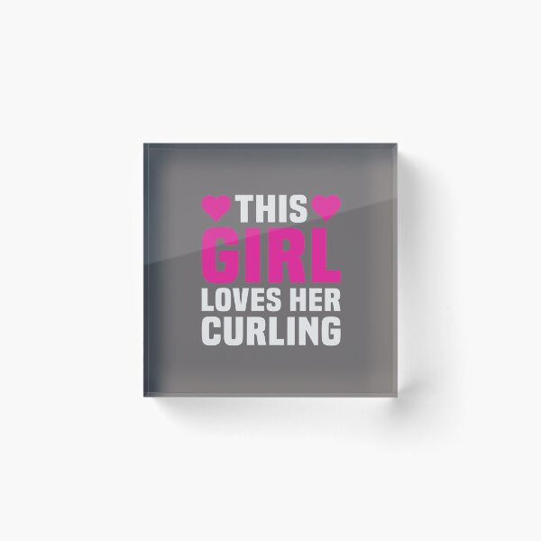 Item preview, This Girl Loves Her Curling, Curling Sport Curling Stone Girls Funny Gifts for Fan Shirt designed and sold by MalwasBasket.
